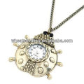 Classical Antique Style Ladies Metal Beatles Design Necklace Pocket Watch 110401126